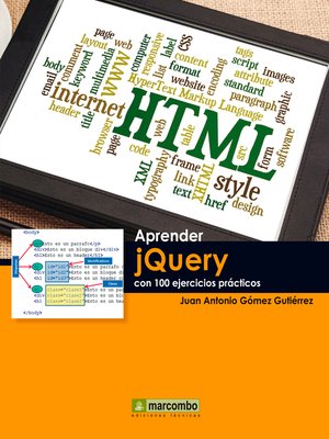 cover image of Aprender jQuery con 100 ejercicios prácticos